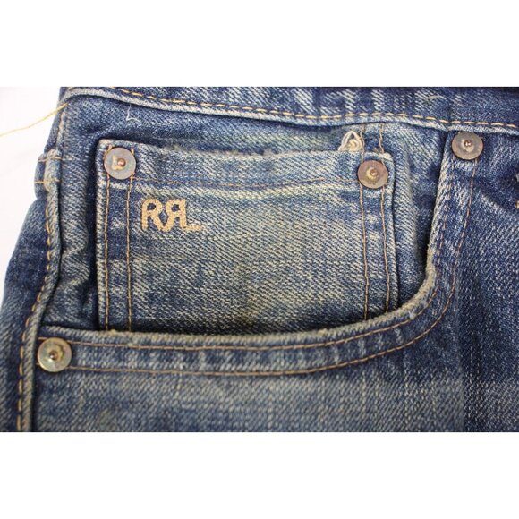 RRL Double RL Mens 36 x 34 Japanese Selvedge Distressed High Slim Jeans NEW K534 - Picture 6 of 13